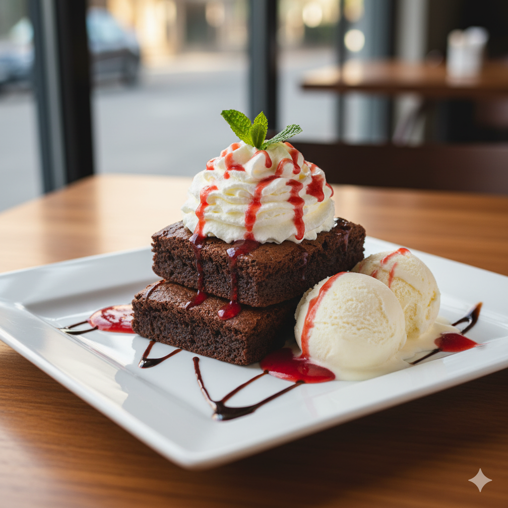 Brownie with Ice Cream